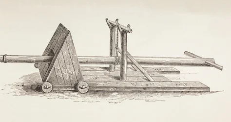 Mittelalterlicher Rammbock, ca. 1880